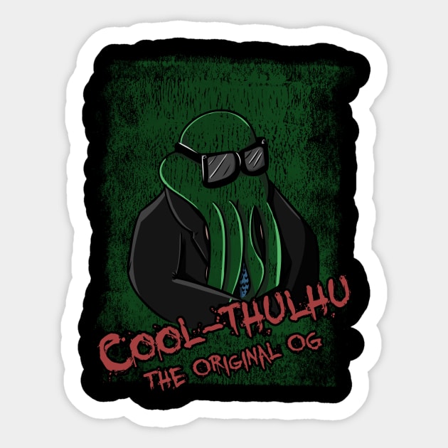 Cool-Thulhu Sticker by McDougalDesigns